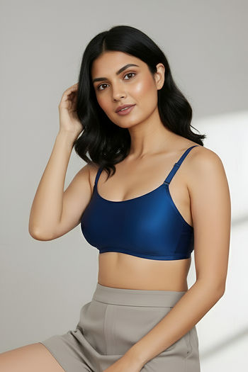 Buy Zivame Miracle Padded Non Wired Full Coverage T-Shirt Bra - Navy Peony